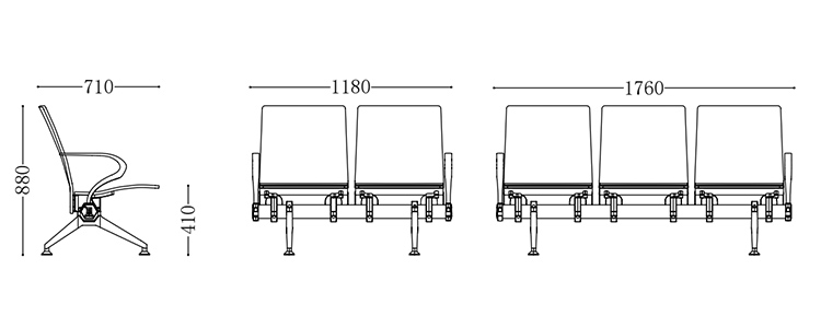 PU機(jī)場椅/等候椅/排椅 -SJ9062(圖1) undefined
