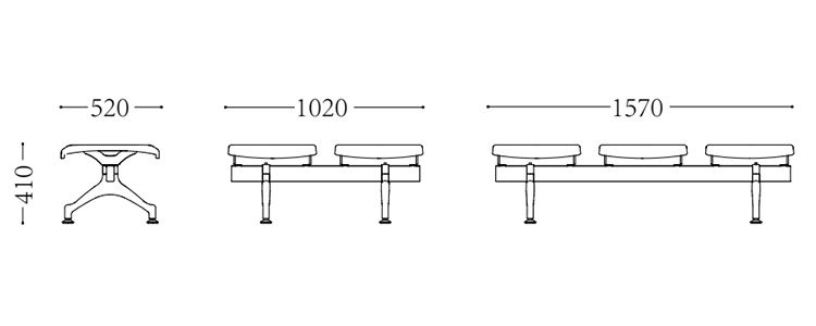 PU機場椅/等候椅/排椅 -SJ9202(圖2) undefined