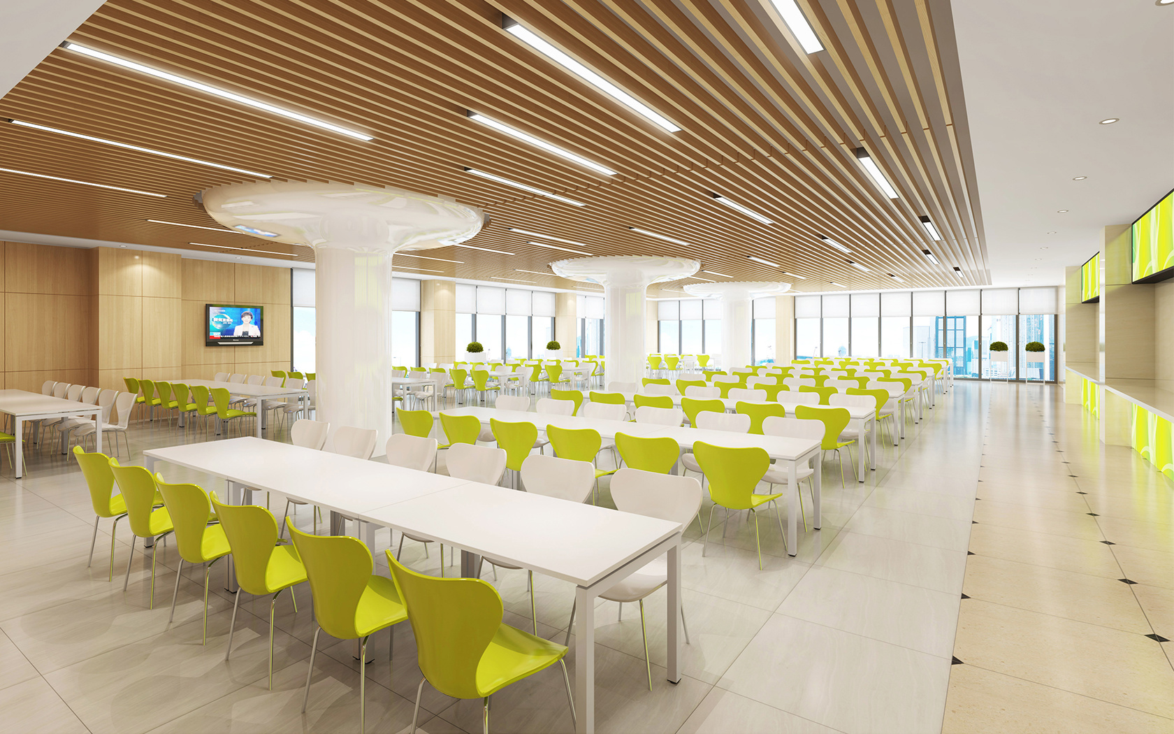 飯?zhí)眉揖?><p> 1.優(yōu)雅設(shè)計(jì)提升舒適感</p><p> 家具的設(shè)計(jì)直接影響著學(xué)生的用餐氛圍。現(xiàn)代、簡(jiǎn)約的設(shè)計(jì)風(fēng)格可以提升視覺(jué)愉悅感，而符合人體工學(xué)的座椅和桌子則保障舒適度。舒適的用餐環(huán)境能夠有效緩解學(xué)生的疲勞，讓用餐成為一天中放松的時(shí)刻。</p><p> 2.靈活布局支持社交互動(dòng)</p><p> 靈活可調(diào)的家具布局能夠促進(jìn)學(xué)生間的互動(dòng)和交流。長(zhǎng)桌和開(kāi)放式座位安排為小組討論和社交活動(dòng)提供了便利，同時(shí)單獨(dú)的小桌設(shè)置也適合希望獨(dú)處的學(xué)生。這樣的多樣化布局可以滿(mǎn)足不同需求，從而提升學(xué)生的用餐體驗(yàn)。</p><p> 3.耐用材料保障安全衛(wèi)生</p><p> 飯?zhí)眉揖呤褂媚陀们乙子谇鍧嵉牟牧?，能夠確保安全衛(wèi)生的用餐環(huán)境。不易損壞和抗菌的材料不僅降低了維護(hù)成本，還能有效防止細(xì)菌滋生，保障學(xué)生健康。</p><p> 4.趣味設(shè)計(jì)營(yíng)造愉悅氛圍</p><p> 運(yùn)用色彩豐富、造型新穎的家具設(shè)計(jì)，可以有效營(yíng)造輕松愉悅的用餐氛圍。趣味性的設(shè)計(jì)能夠激發(fā)學(xué)生的創(chuàng)造力和想象力，讓用餐空間更加吸引人，成為學(xué)生們喜歡停留的地方。</p><p> 5.科技融入提升便捷性</p><p> 現(xiàn)代化的飯?zhí)眉揖哌€可以結(jié)合科技元素，如內(nèi)置充電插座、無(wú)線(xiàn)網(wǎng)絡(luò)或智能點(diǎn)餐系統(tǒng)，這些設(shè)計(jì)可以極大地提升學(xué)生的用餐便捷性，使飯?zhí)眉揖卟粌H僅是提供用餐的設(shè)施，更成為日常學(xué)習(xí)生活的一部分。</p><p> 結(jié)論</p><p> 學(xué)校飯?zhí)眉揖叩脑O(shè)計(jì)和配置，直接影響學(xué)生的用餐體驗(yàn)。通過(guò)精心設(shè)計(jì)的家具，學(xué)?？梢詾閷W(xué)生提供一個(gè)舒適、安全和充滿(mǎn)活力的用餐環(huán)境。這不僅有助于學(xué)生的身心健康，也提升了他們的整體學(xué)習(xí)體驗(yàn)。合理的家具配置是學(xué)校提高教育服務(wù)質(zhì)量，營(yíng)造良好學(xué)習(xí)氛圍的一項(xiàng)重要舉措。</p> 		</div>
		<div   id=